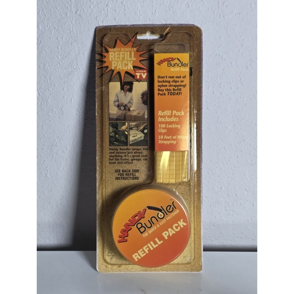 Handy Bundler REFILL PACK Clips & Strapping As Seen on TV